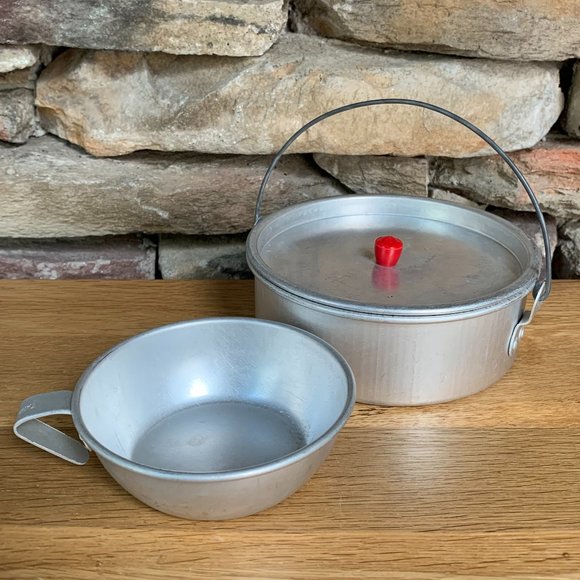 VTG Mess Kit Campways Aluminum Camping Boy Girl Scouts Harco - Picture 6 of 8